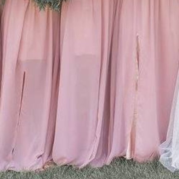 High Neck Chiffon Floor Length Gown - Picture 7 of 7